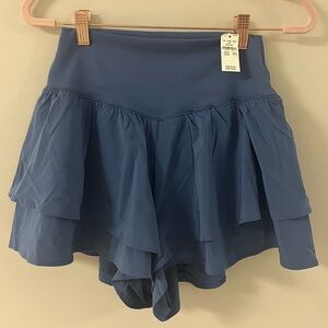 offline by aerie real me flirty shorts in marbled blue